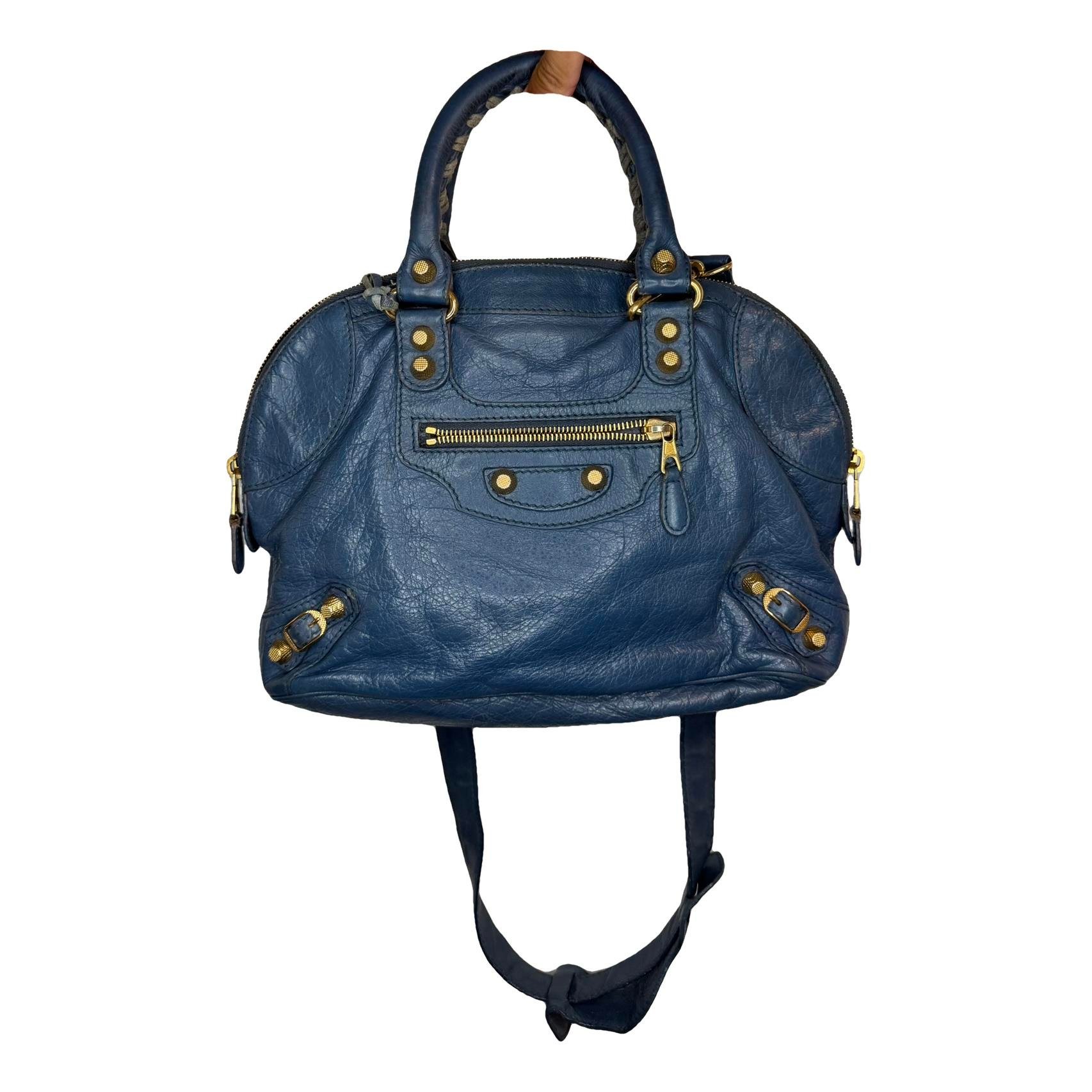 City leather handbag