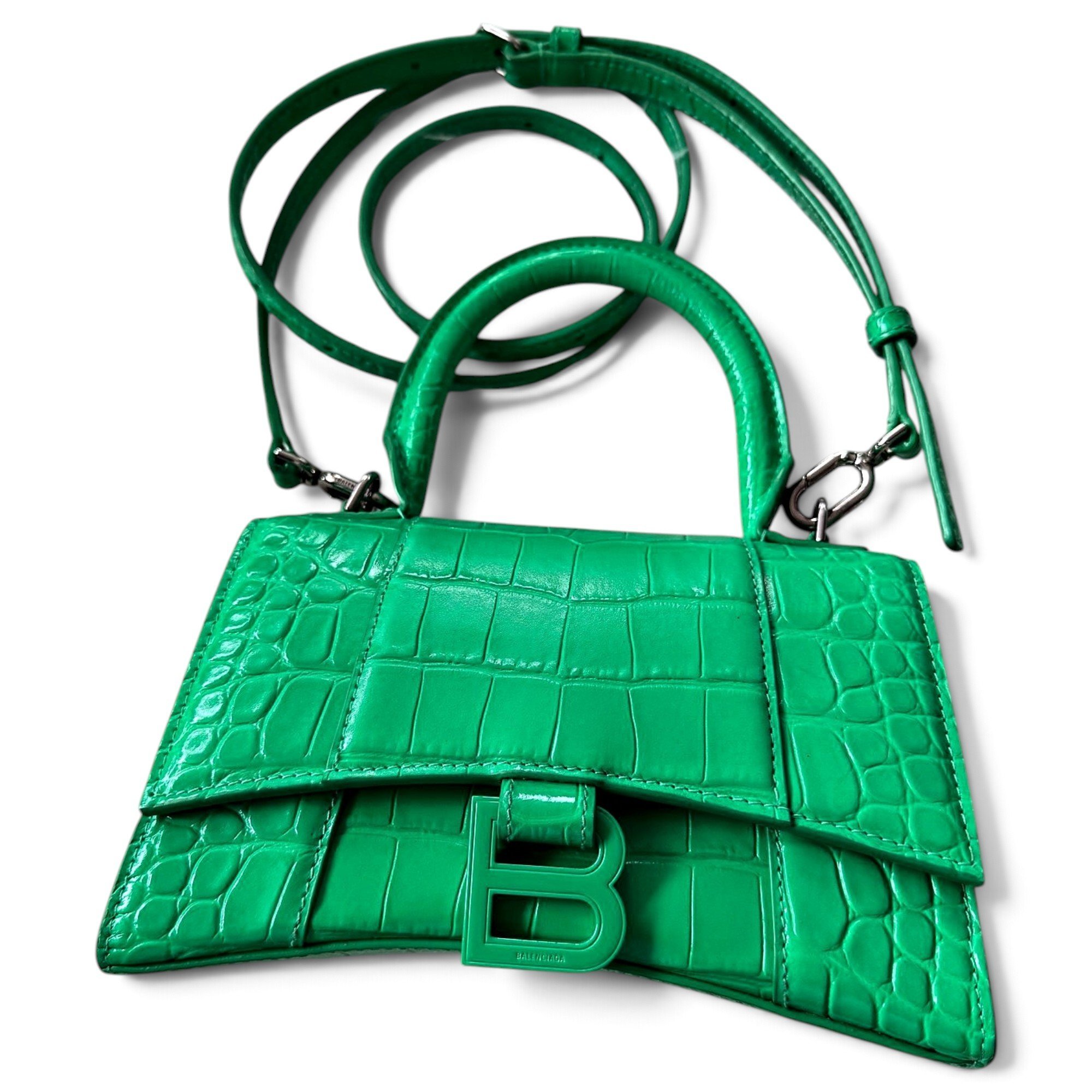 Hourglass patent leather crossbody bag
