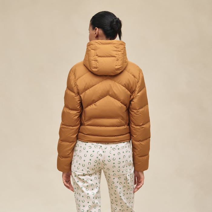Marron Ocre Short Puffer Coat
