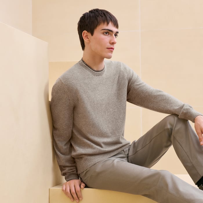 Tourbe Cashmere "Doubles Cotes H" Crewneck Sweater