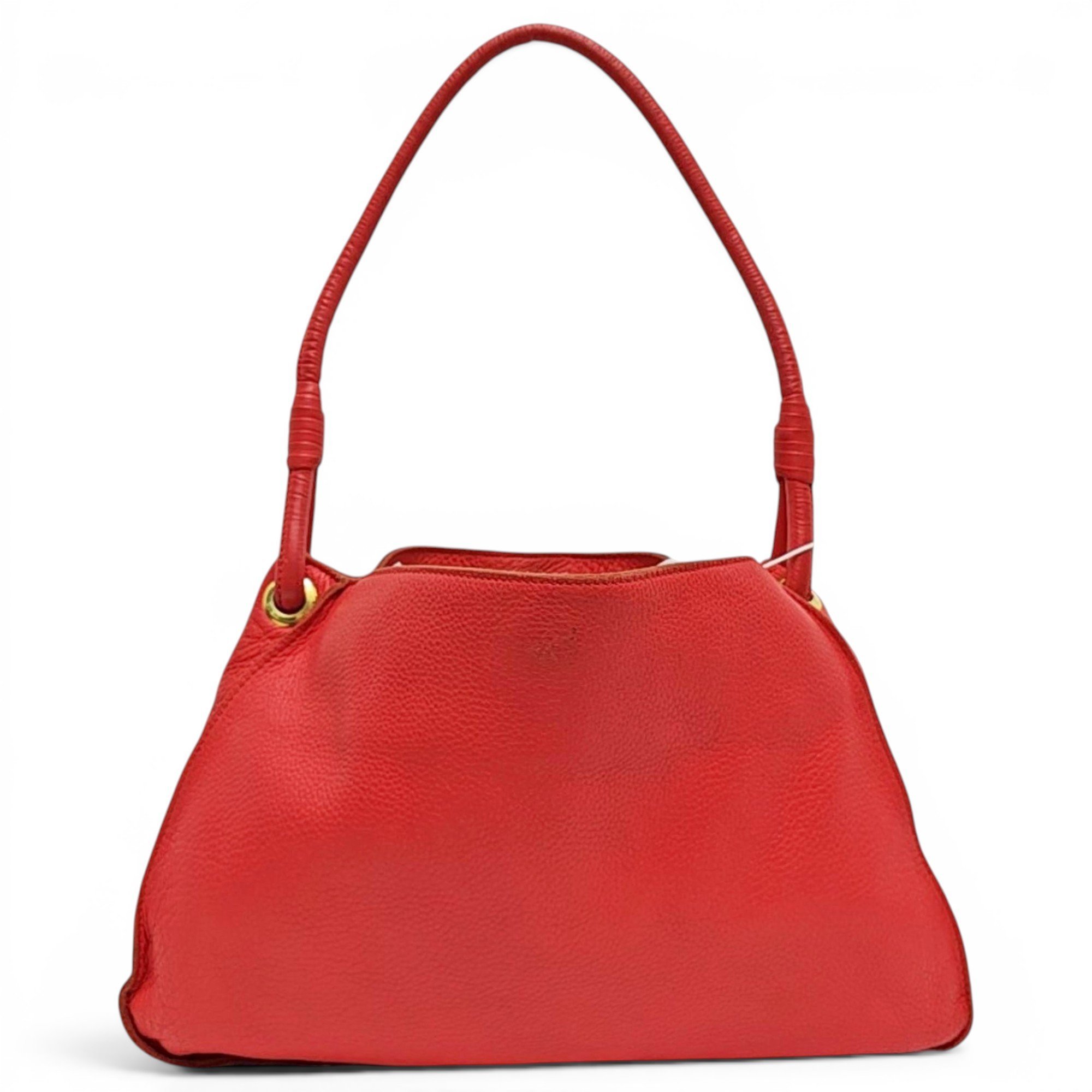 Bulb leather handbag