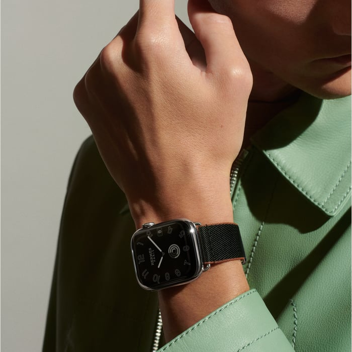 Band Apple Watch Hermès Single Tour 45 MM Twill Jump