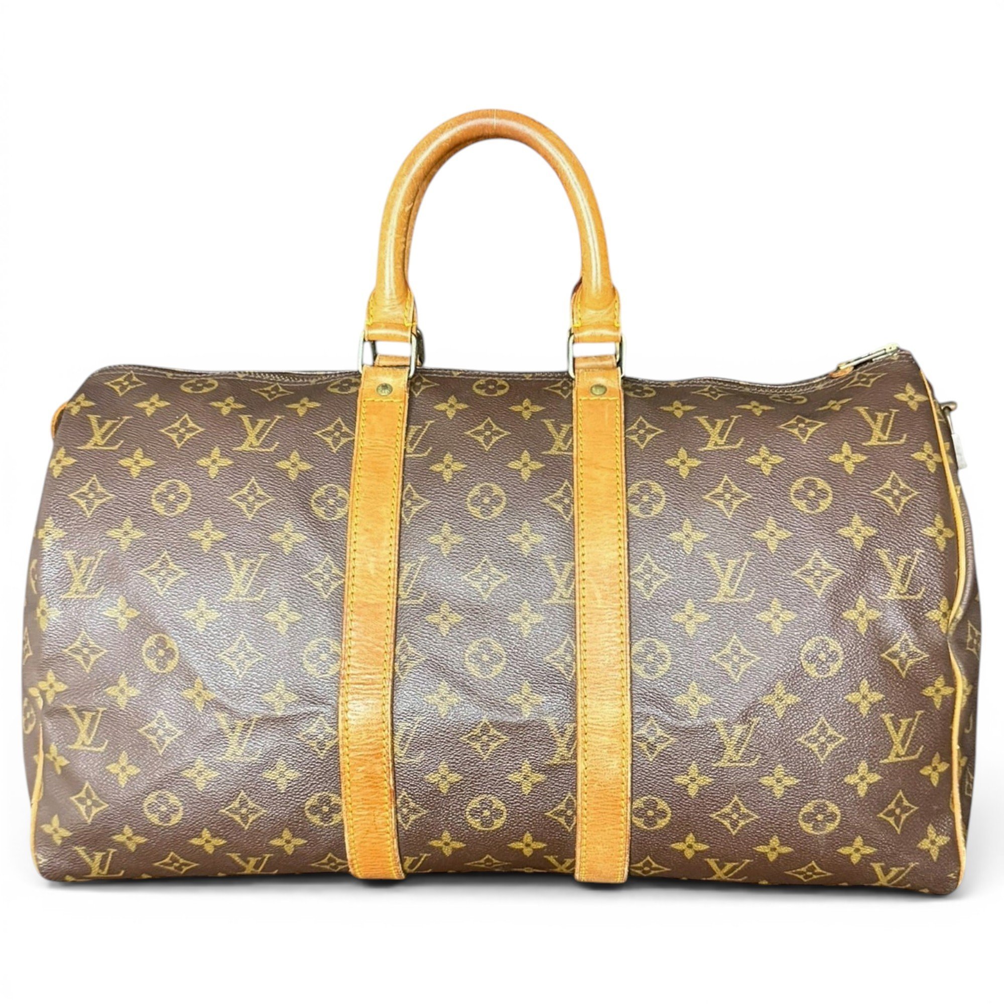 Keepall leather travel bag