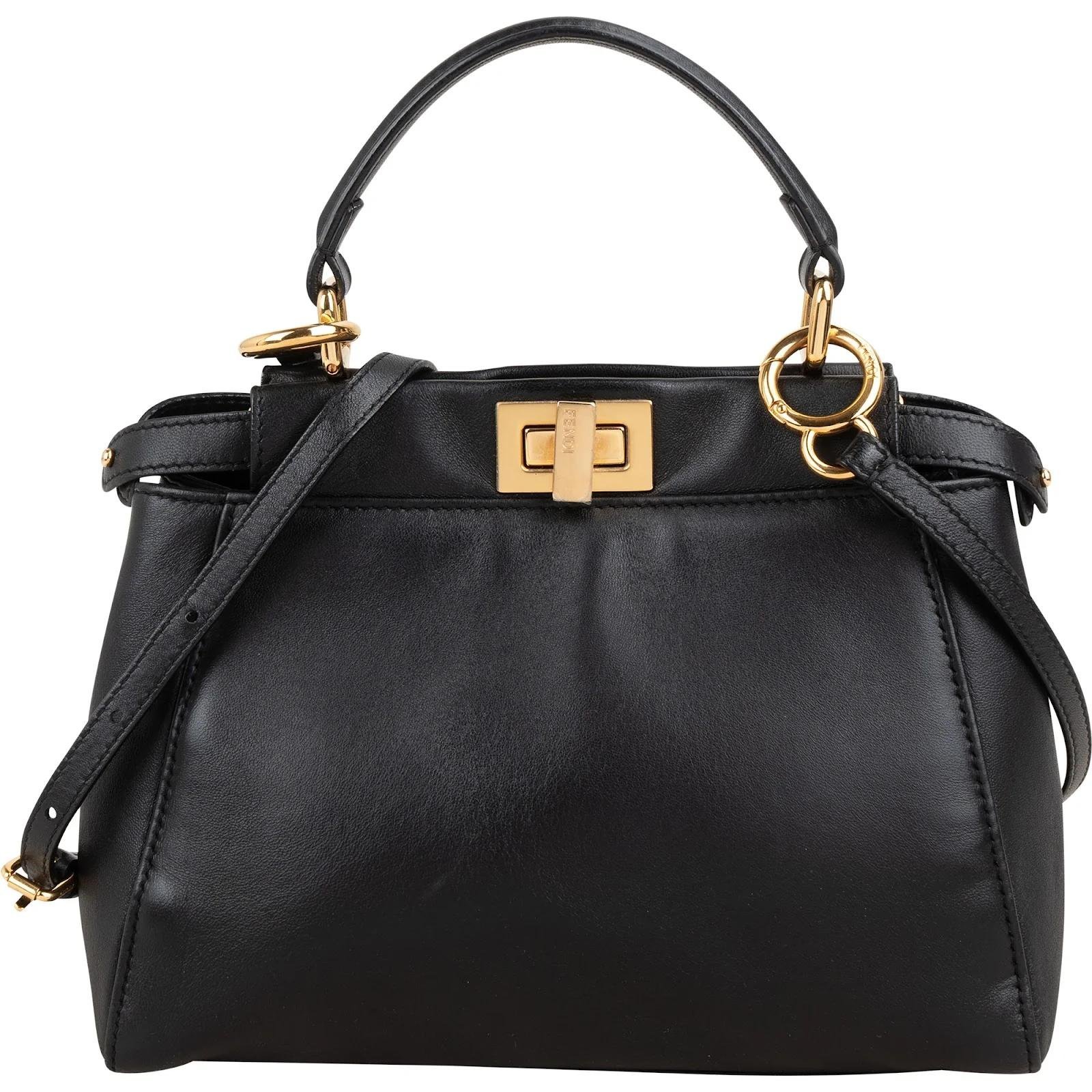 Fendi Peekaboo leather handbag