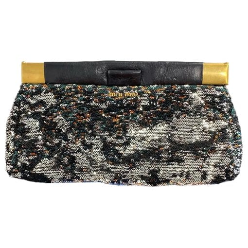 Leather clutch bag