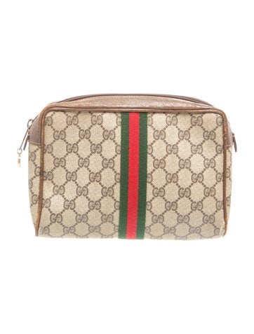 GG Supreme Vintage Web Clutch