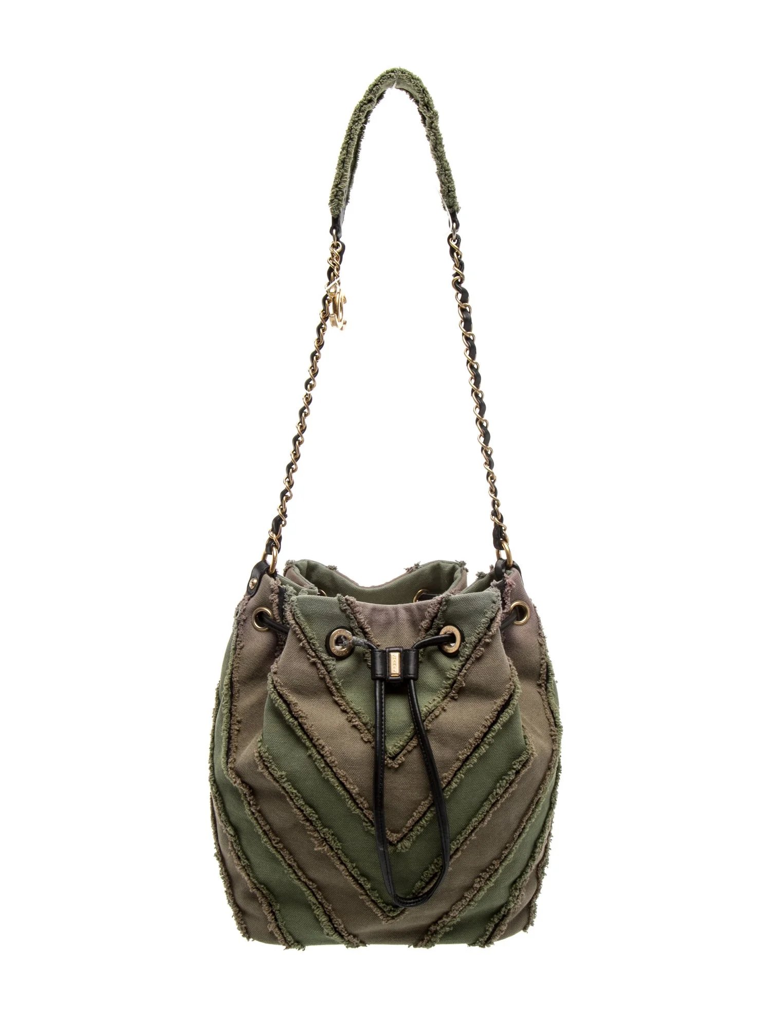 Paris-Cuba Canvas Twist Bucket Bag