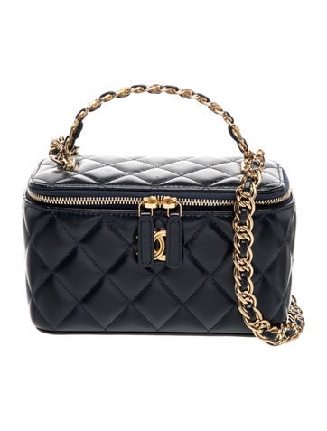 Golden Links Top Handle Vanity Case