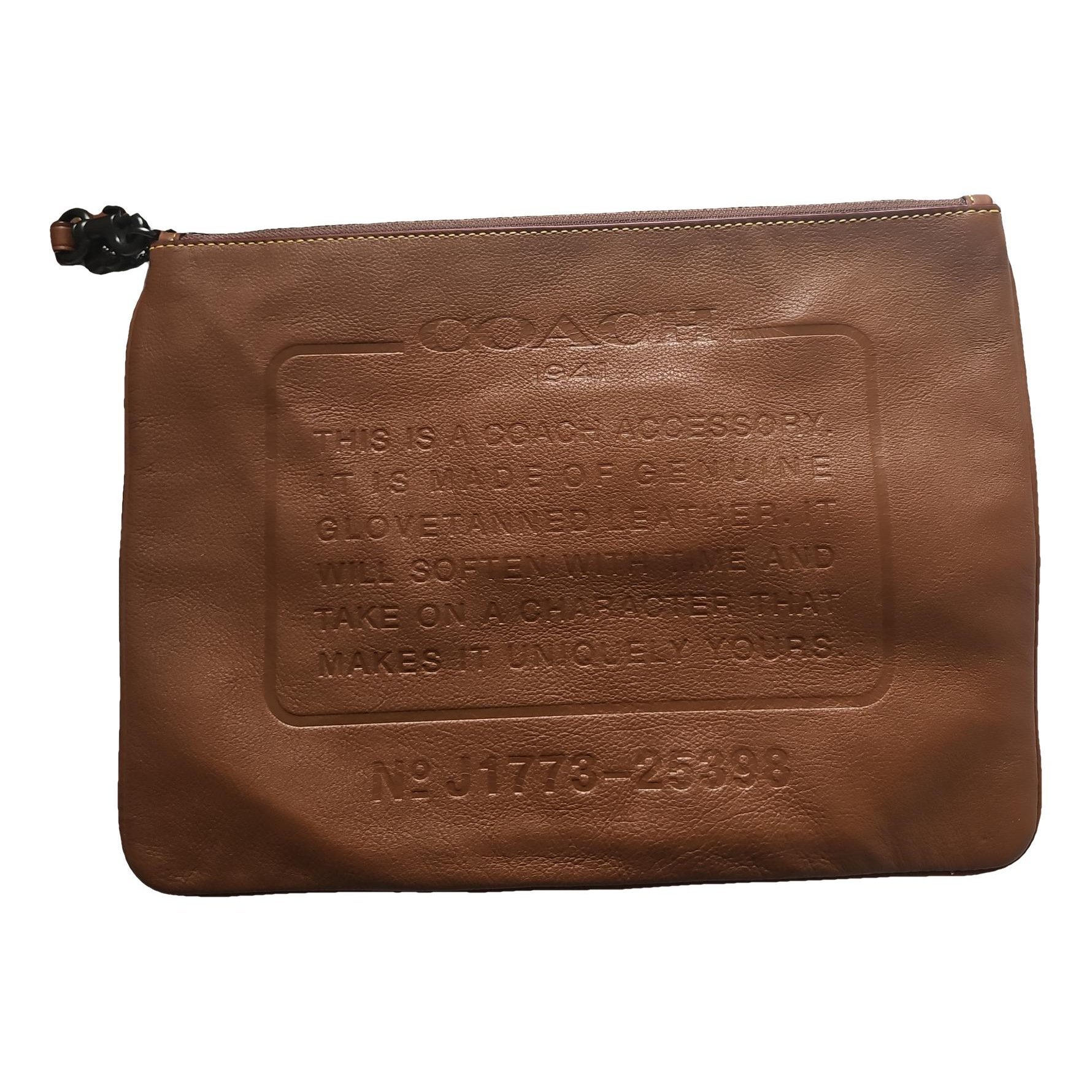 Leather clutch bag