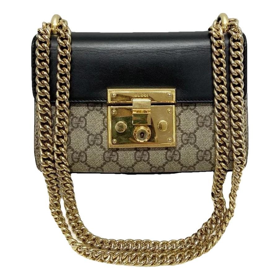 Padlock leather handbag