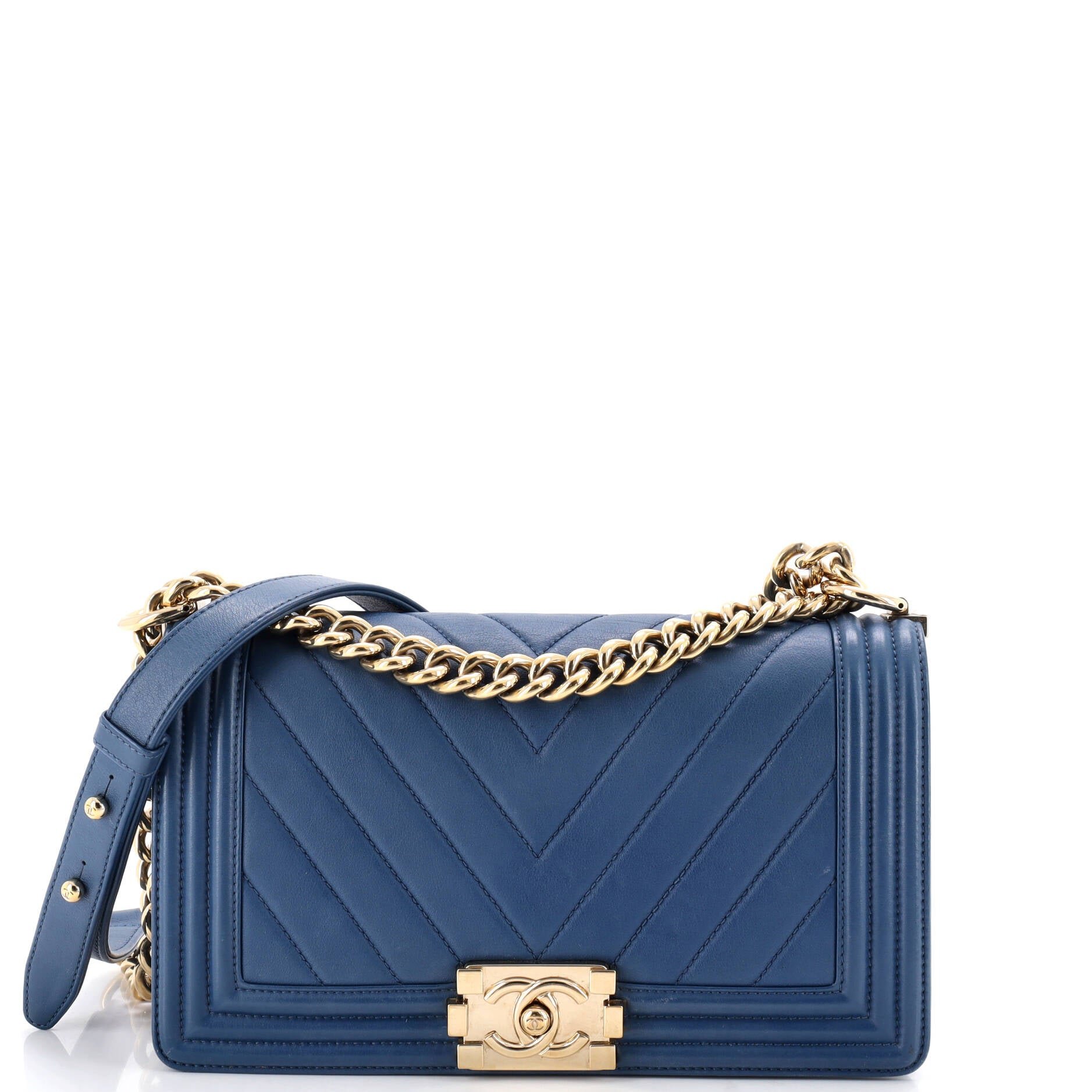Boy Flap Bag Chevron Calfskin Old Medium