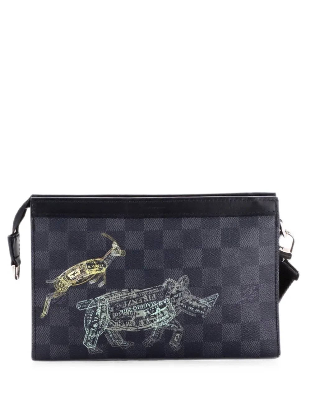 Gaston Wearable Wallet Limited Edition Wild Animals Damier Graphite crossbody bag