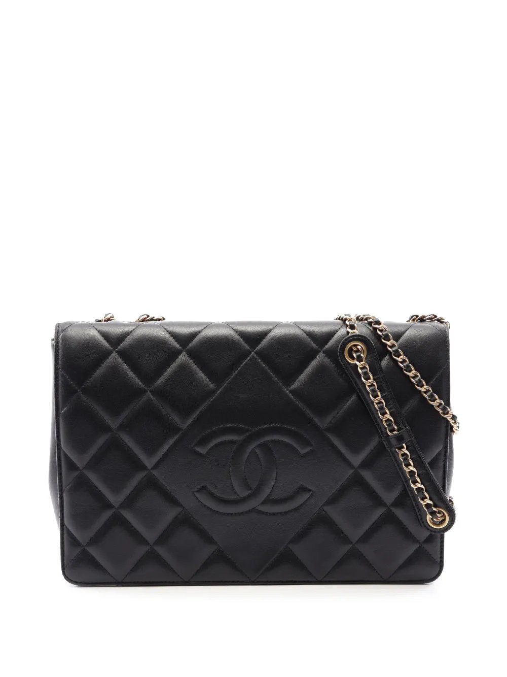 2014 CC Quilted Lambskin Diamond Full Flap crossbody bag