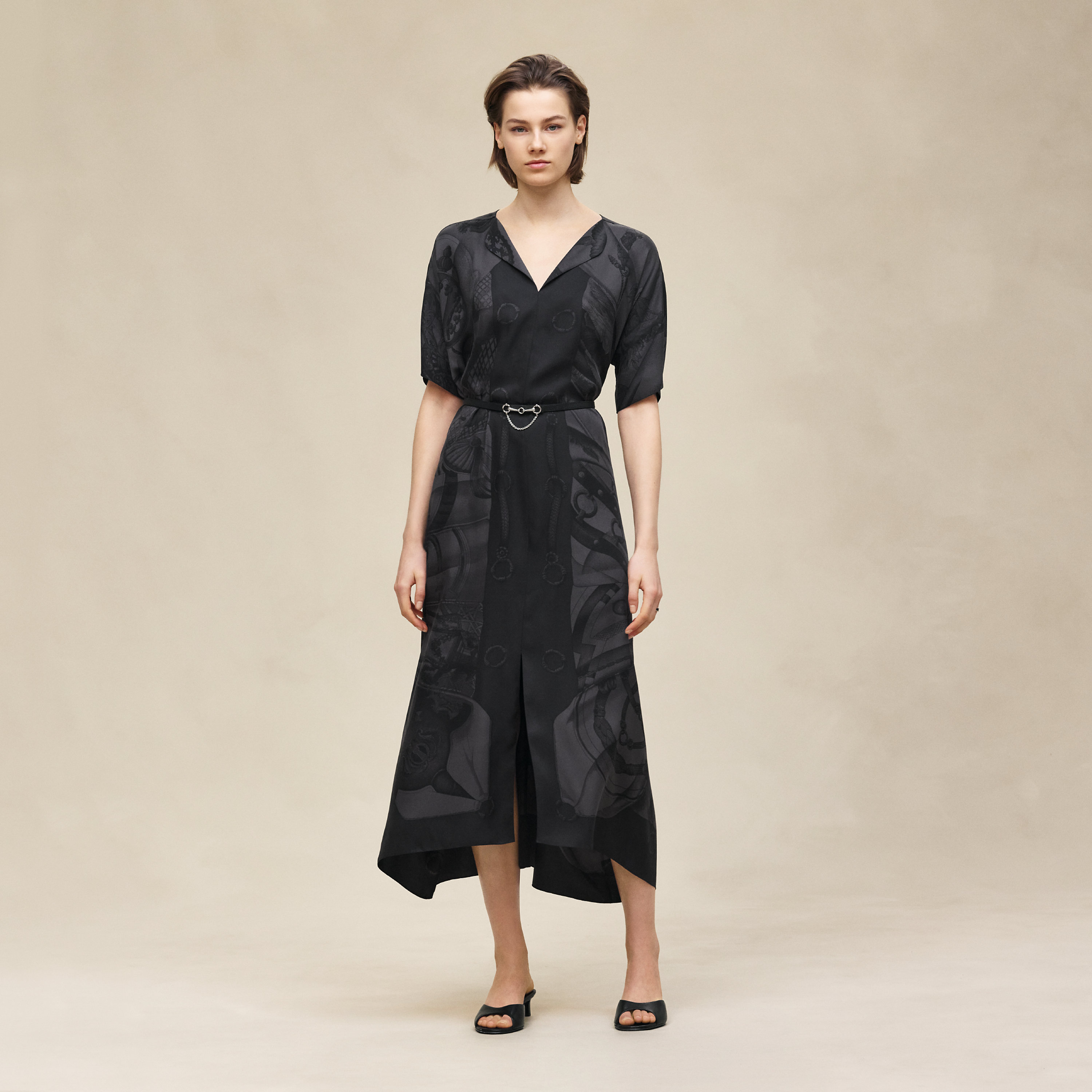 "Soleil de Soie Poudre" classic caftan