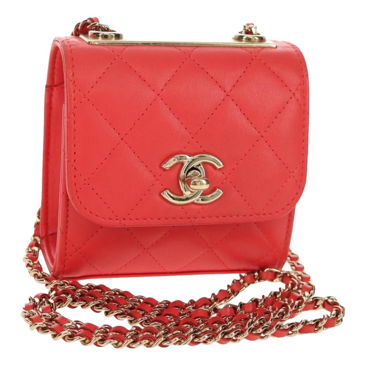 Trendy CC leather handbag