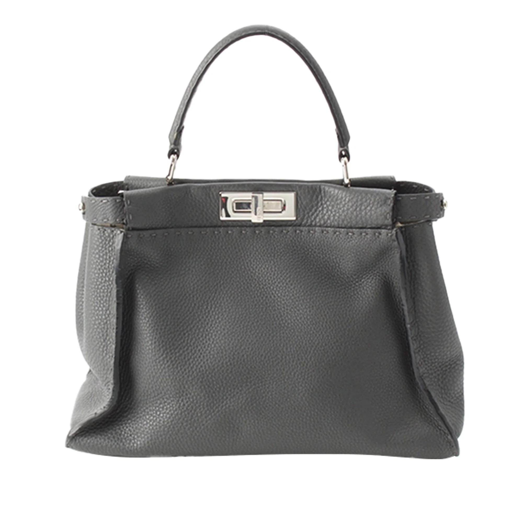 Peekaboo leather satchel