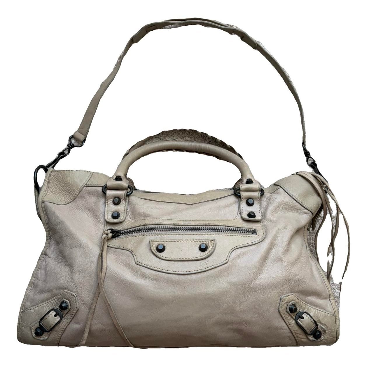 City leather handbag