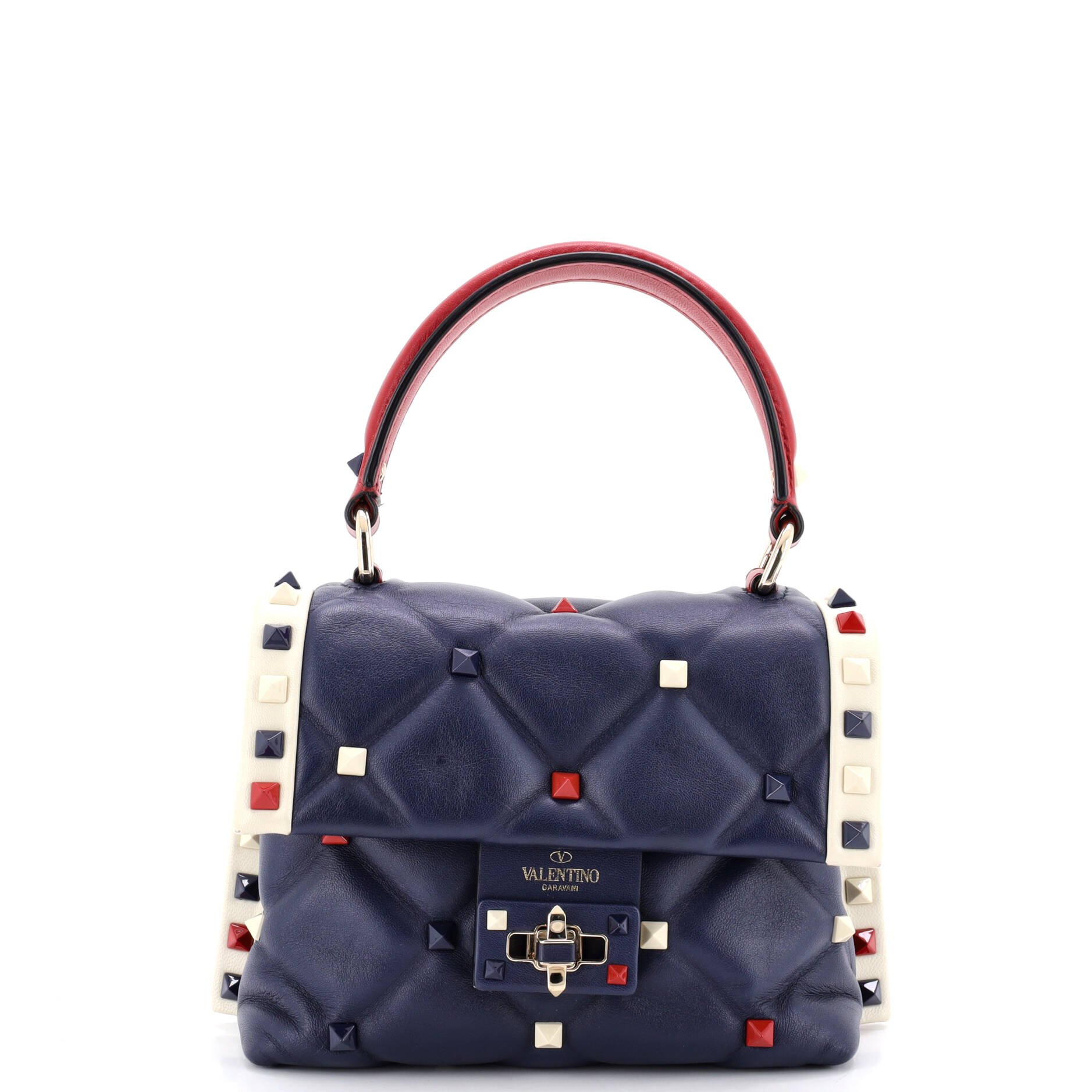 Candystud Top Handle Bag Leather Mini