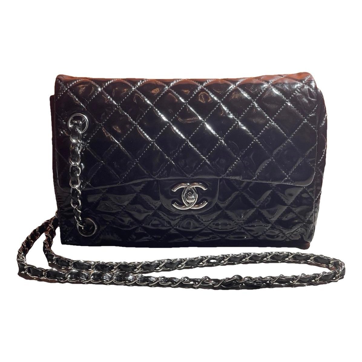 Patent leather handbag