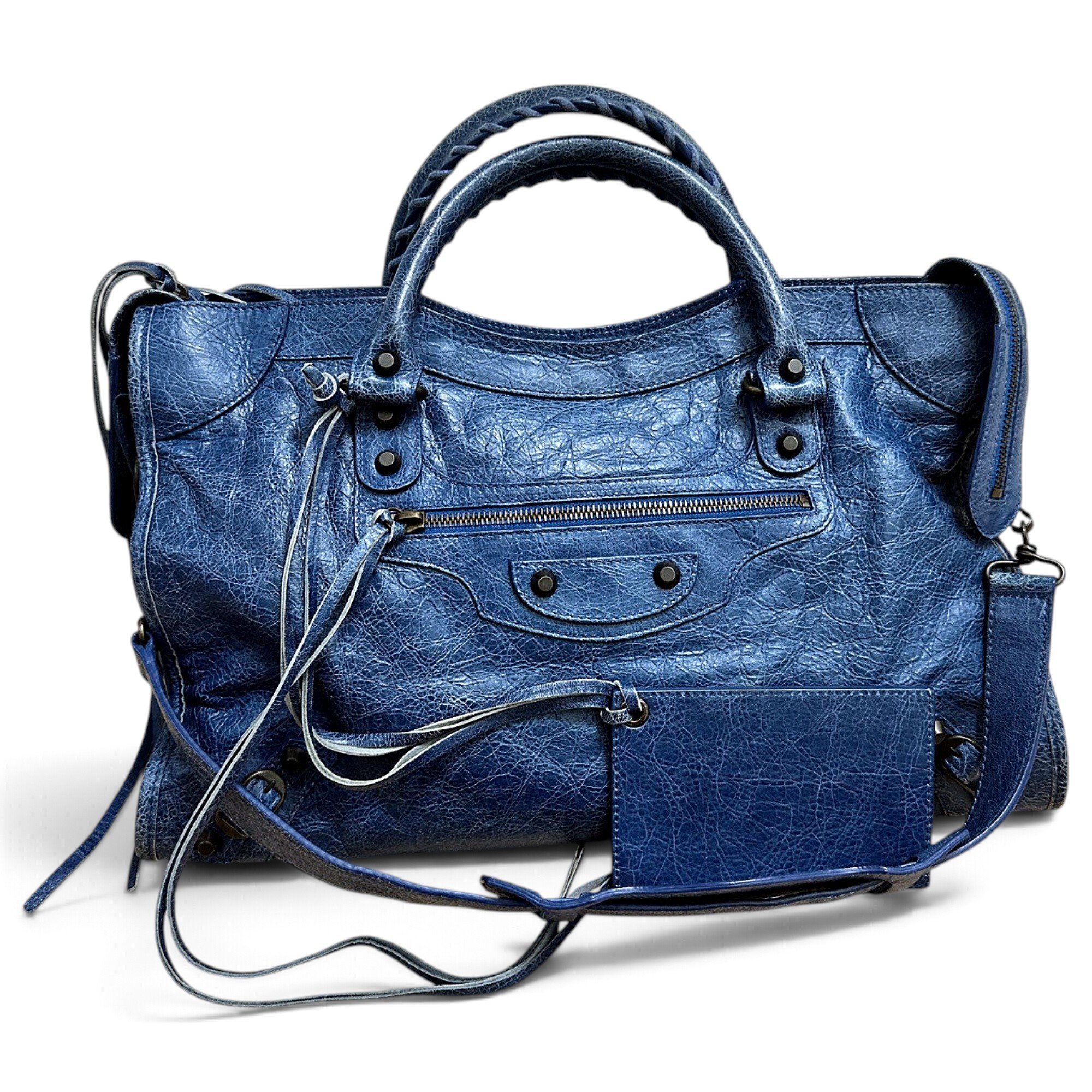 City leather handbag