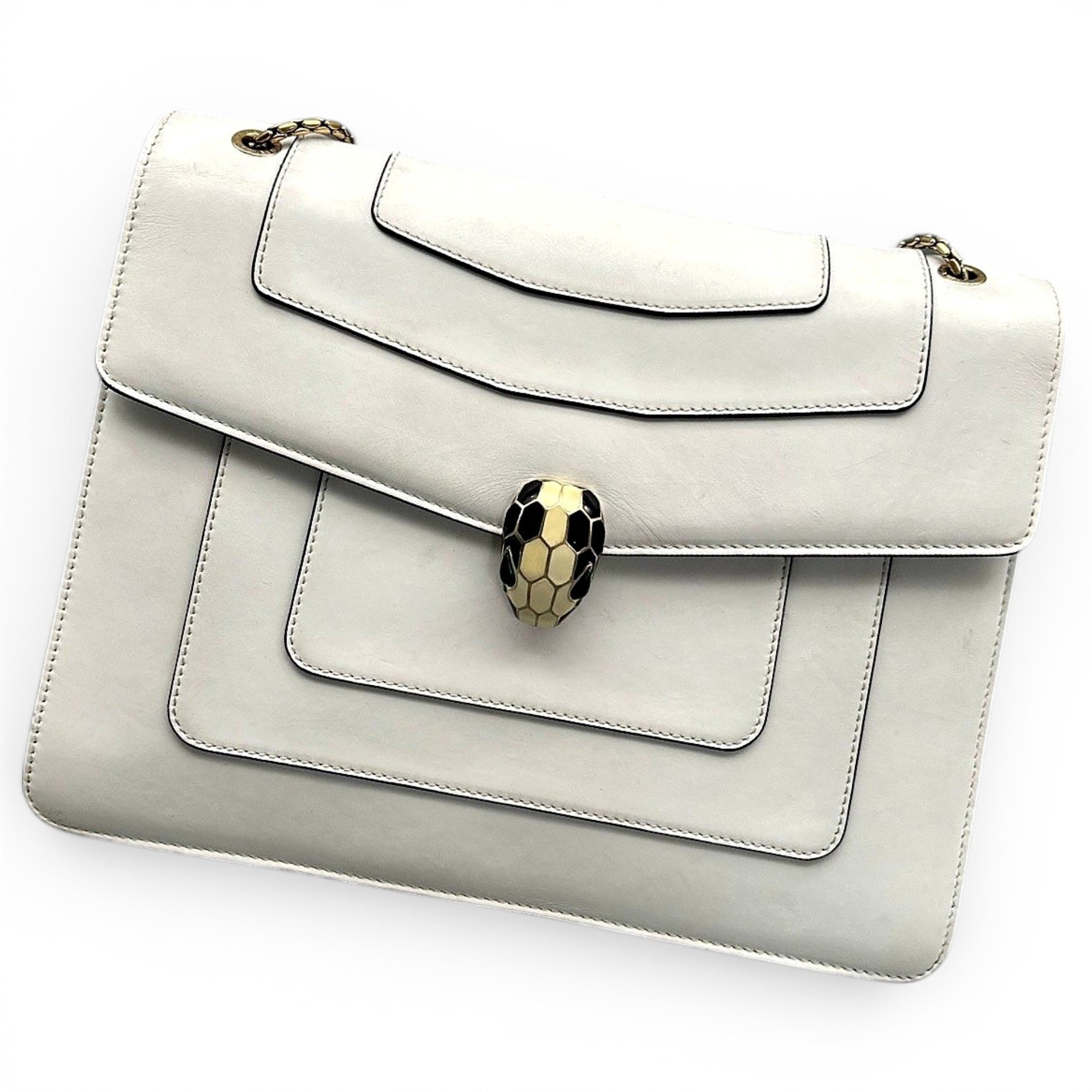 Serpenti leather handbag