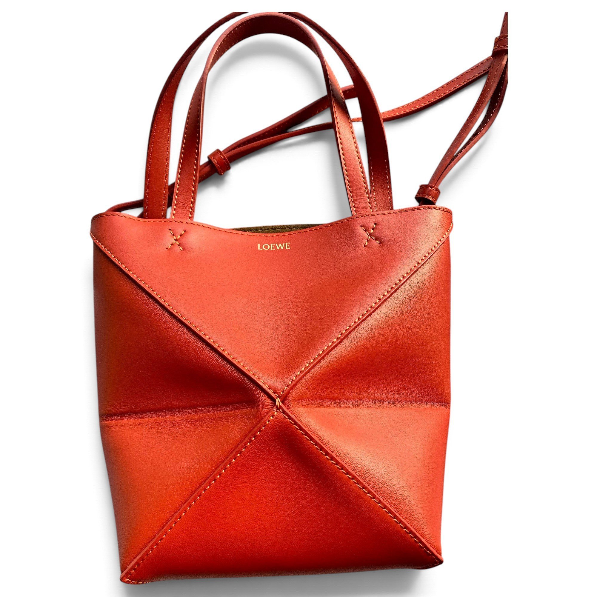 Puzzle Fold leather handbag