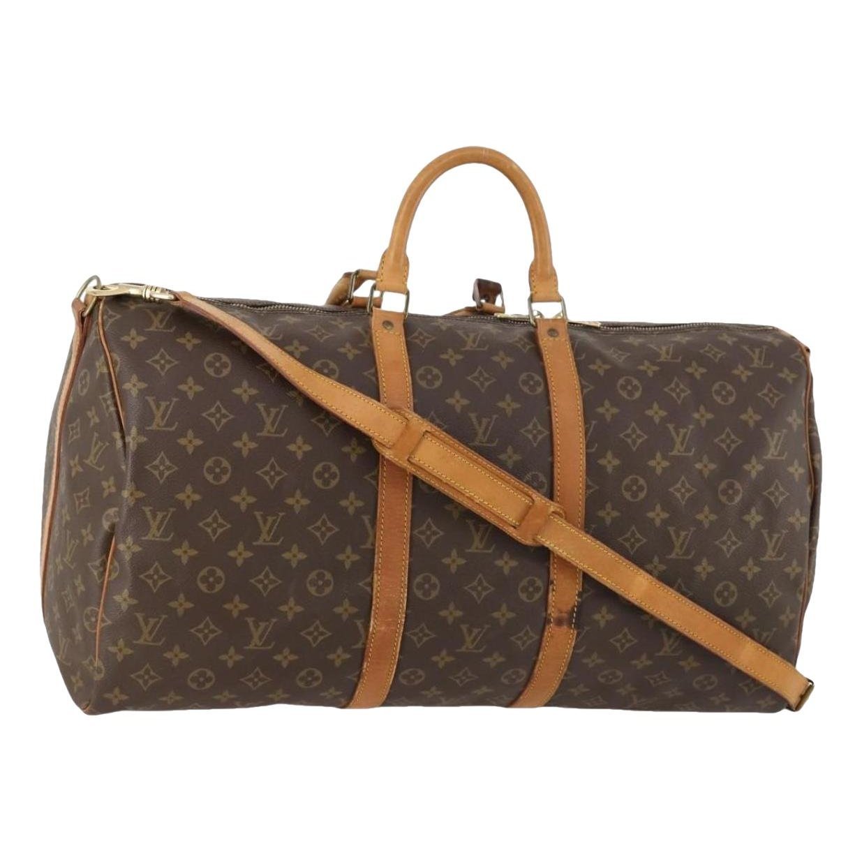 Keepall leather travel bag