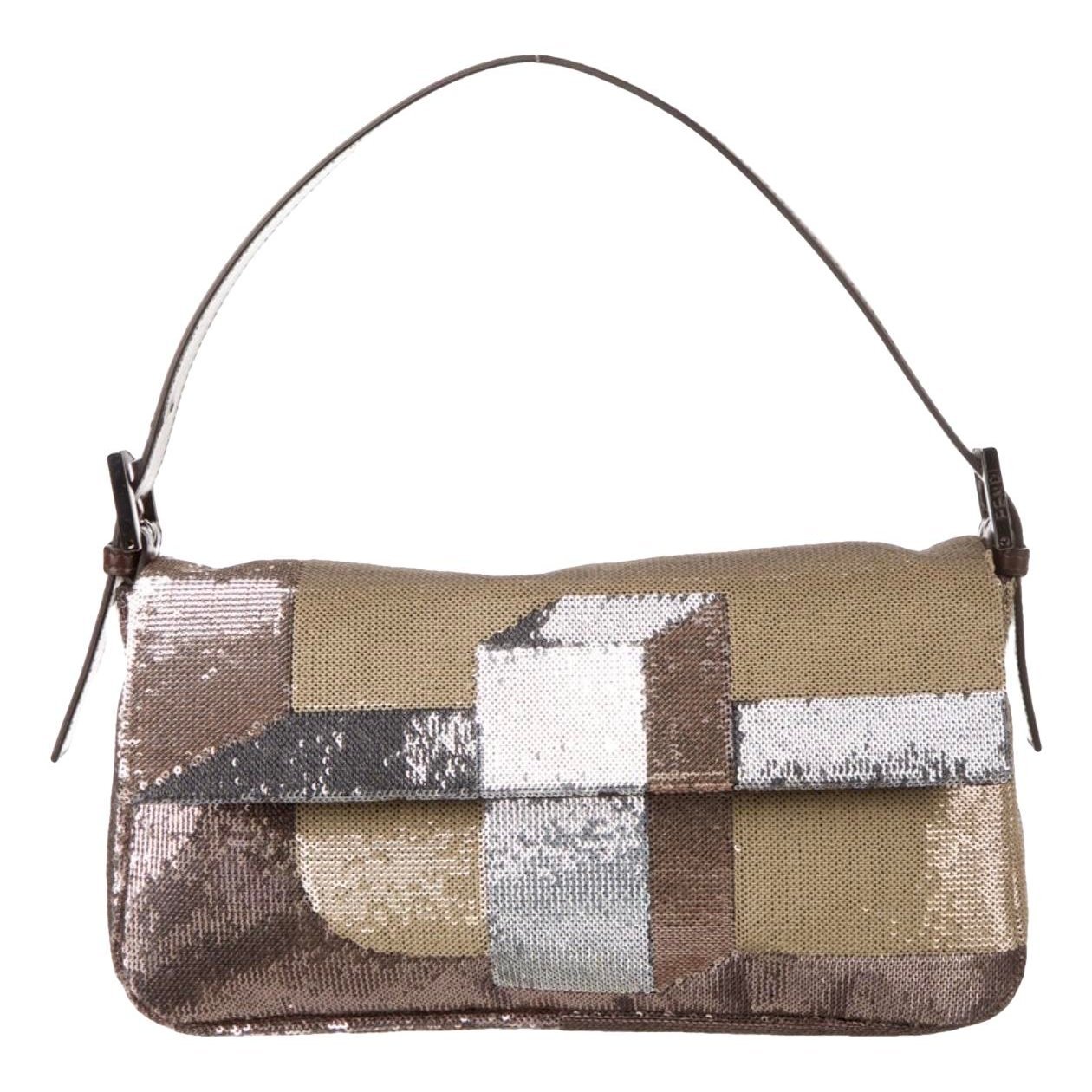 Baguette glitter handbag