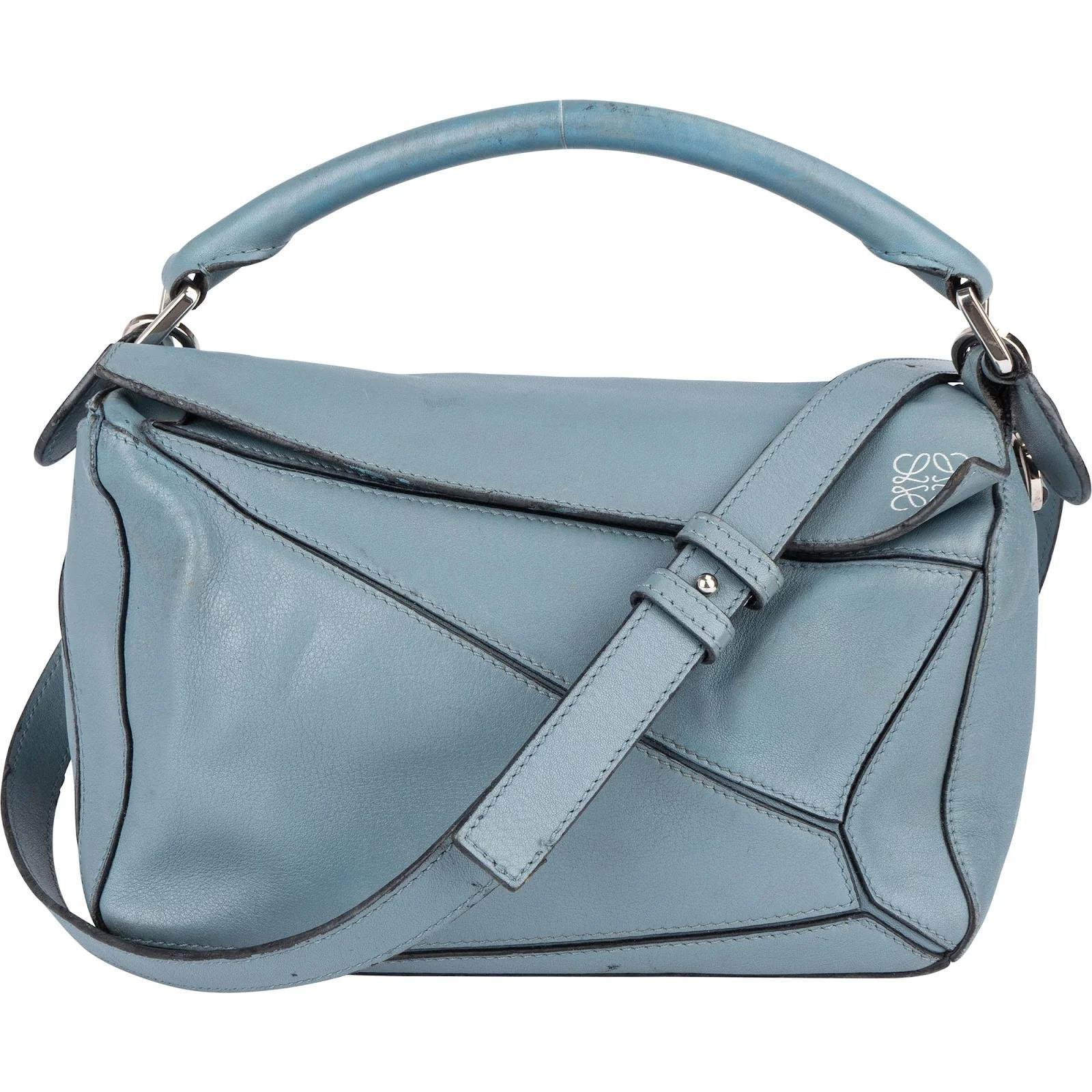 Puzzle leather handbag
