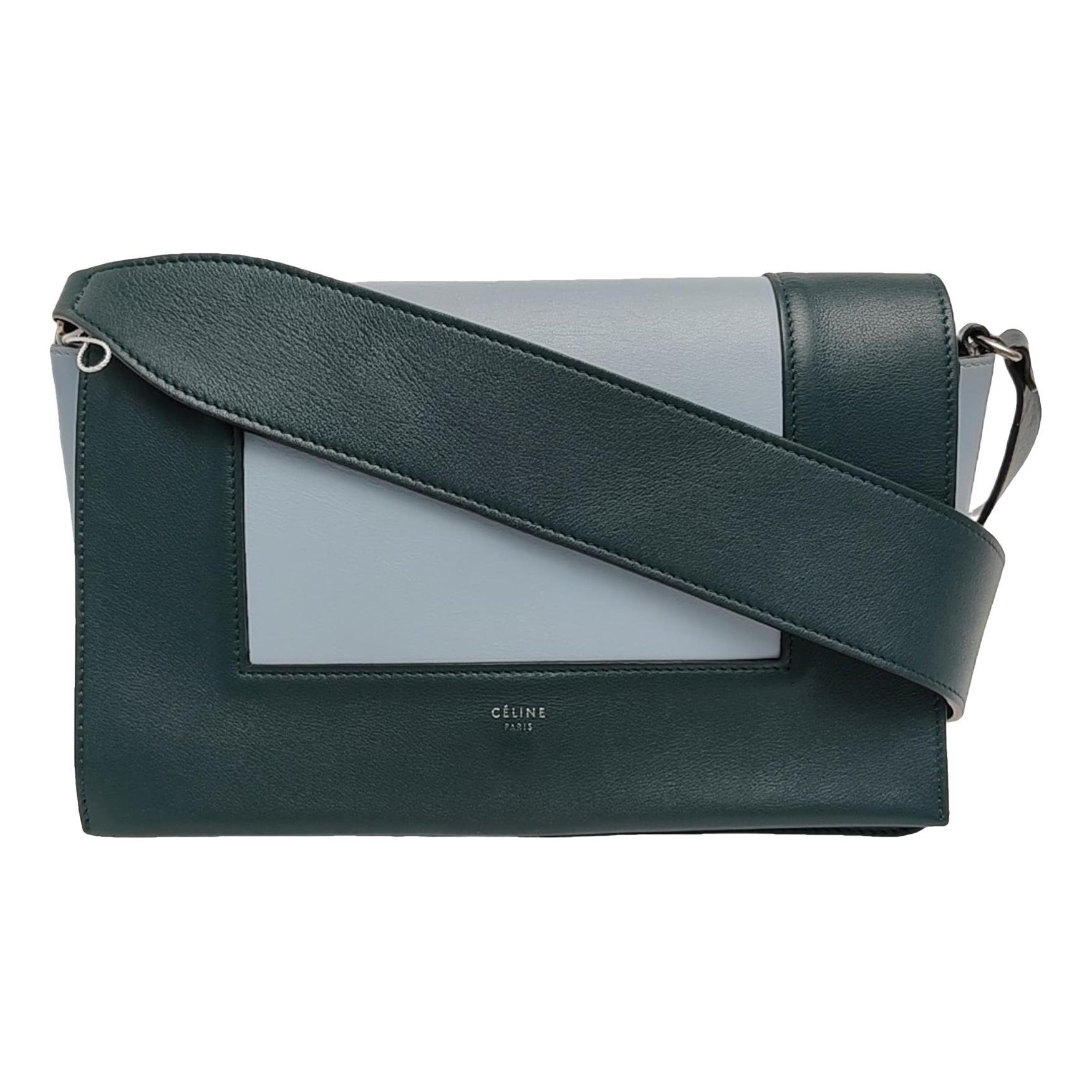 Frame leather handbag