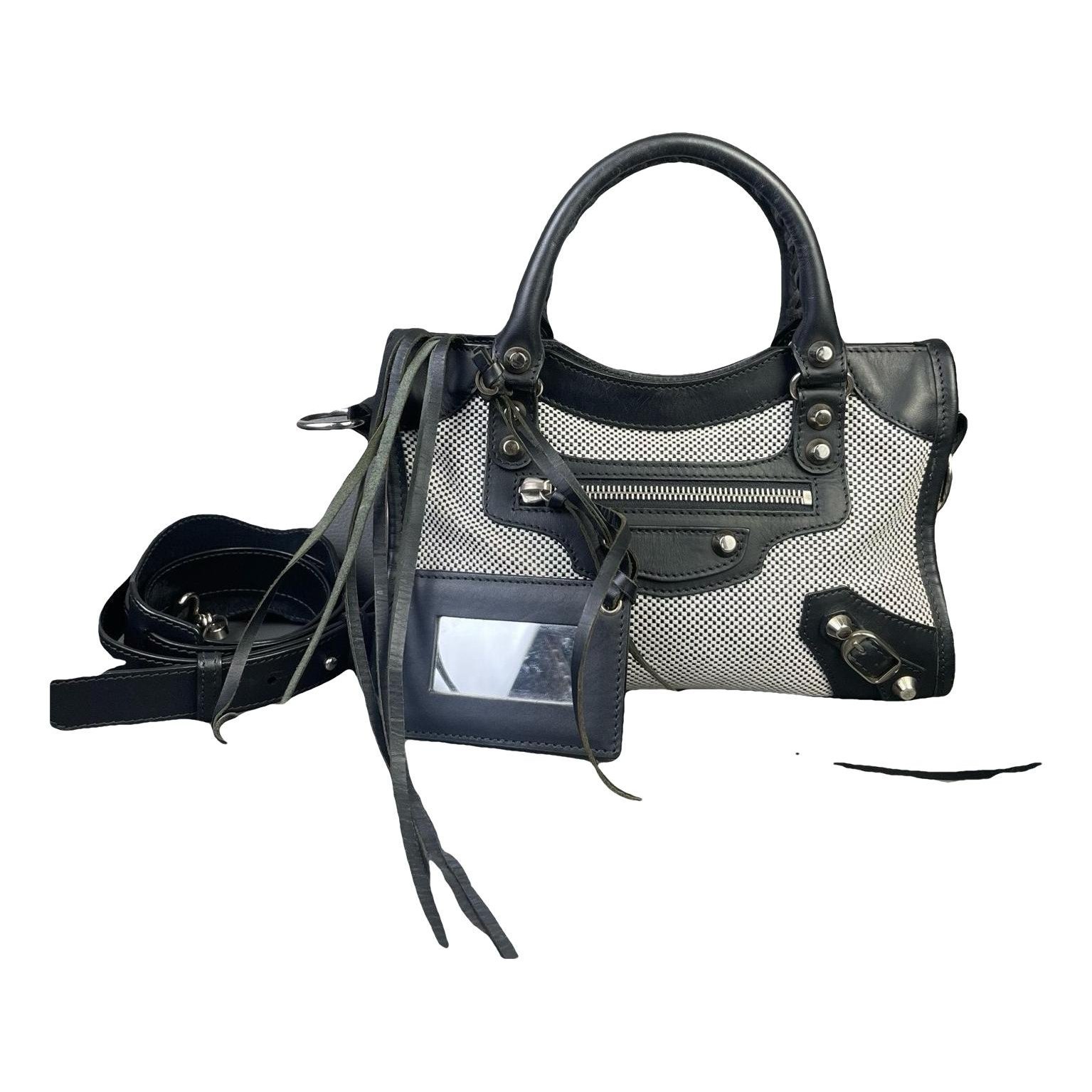 City leather handbag
