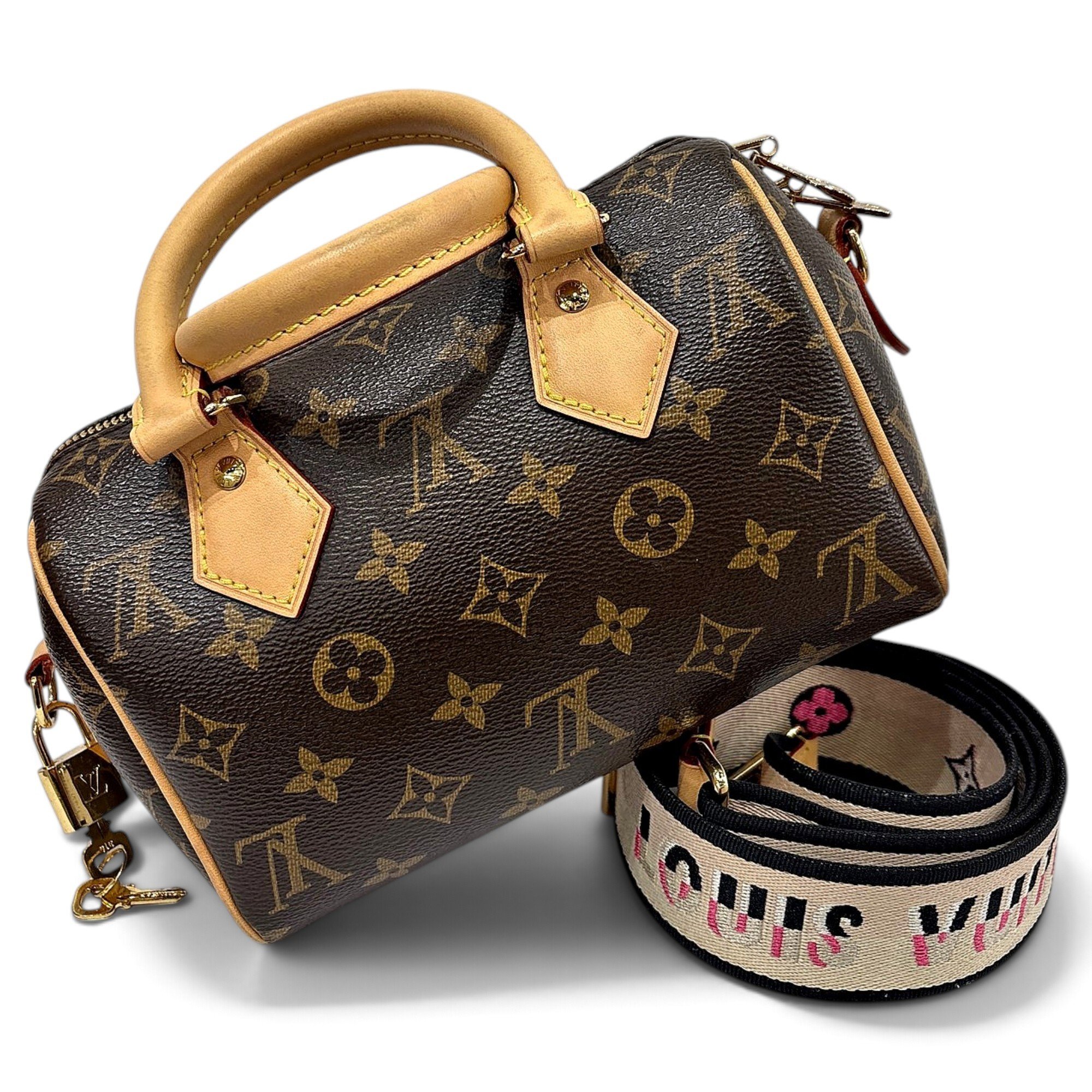 Nano Speedy / Mini HL leather crossbody bag