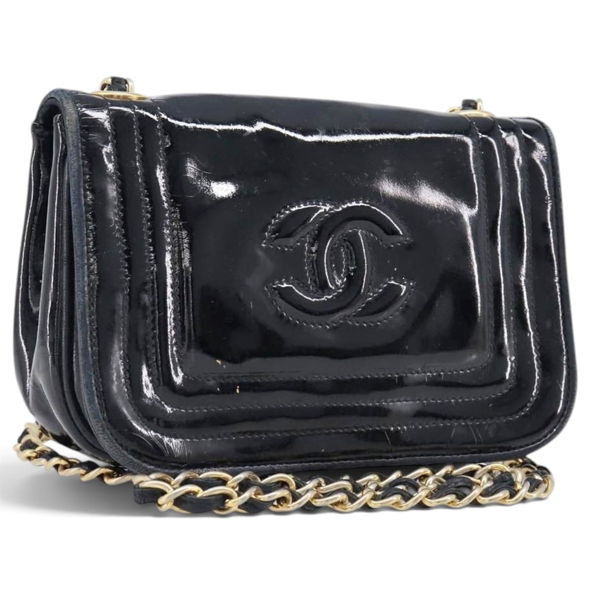 Patent leather mini bag