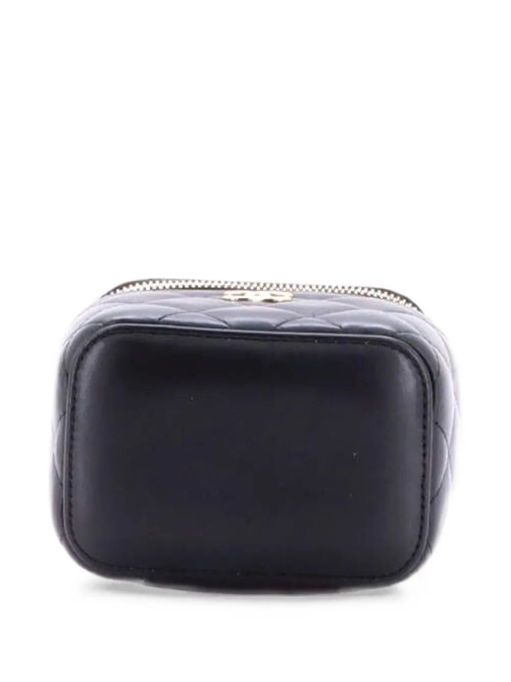 Camellia Bow Vanity Case with Chain Quilted Lambskin Mini crossbody bag