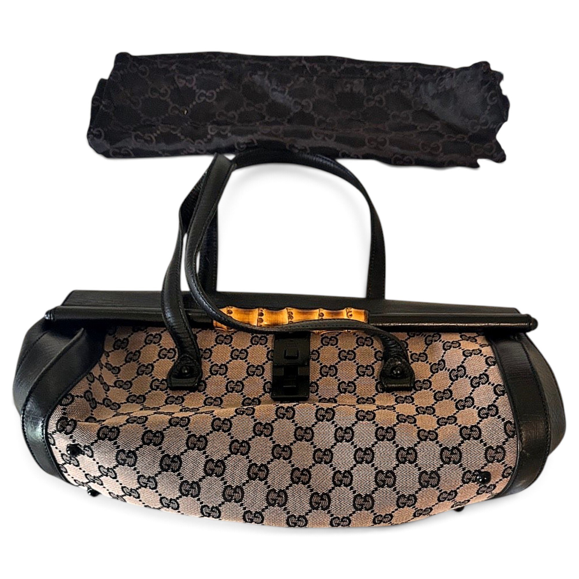Bamboo leather handbag