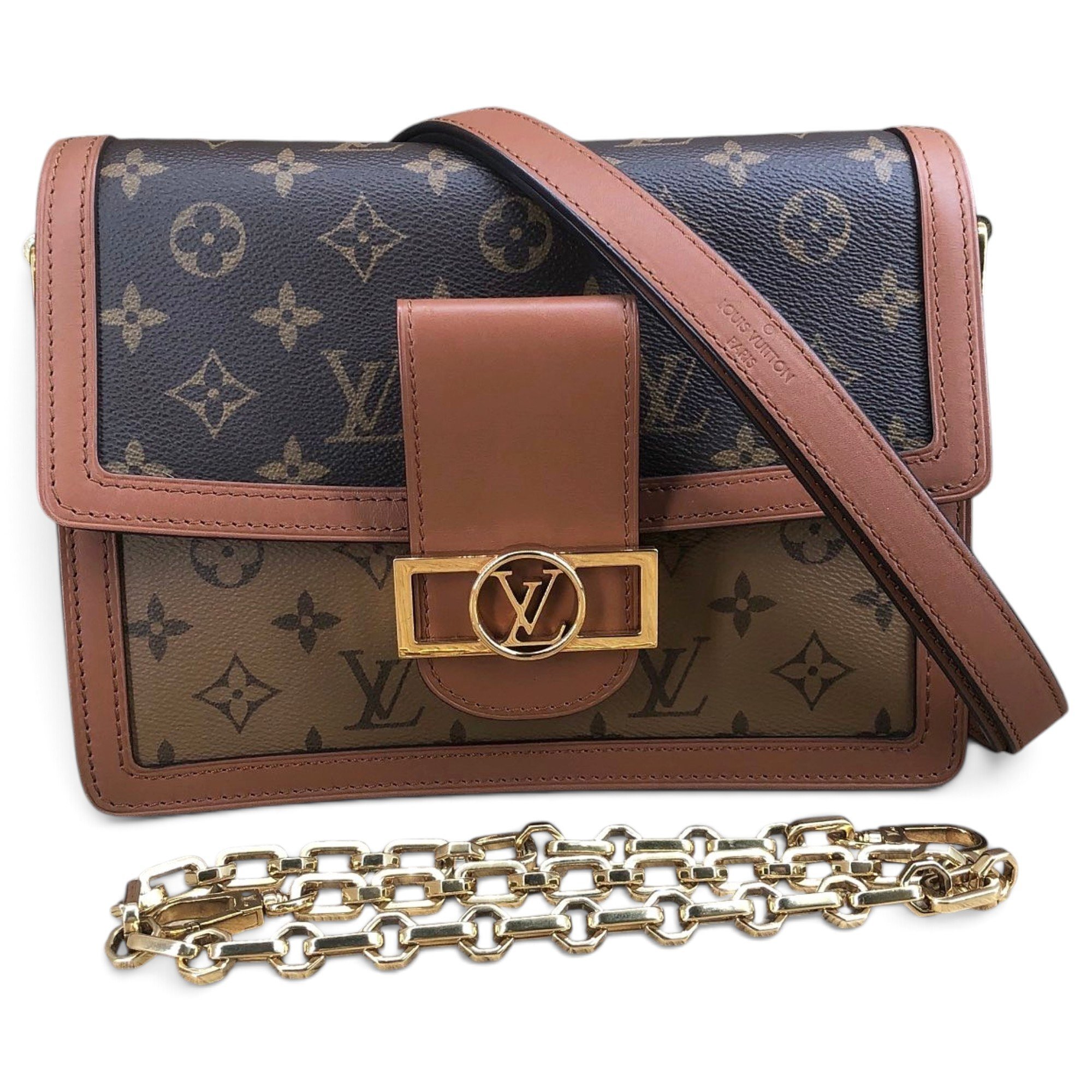Dauphine leather handbag