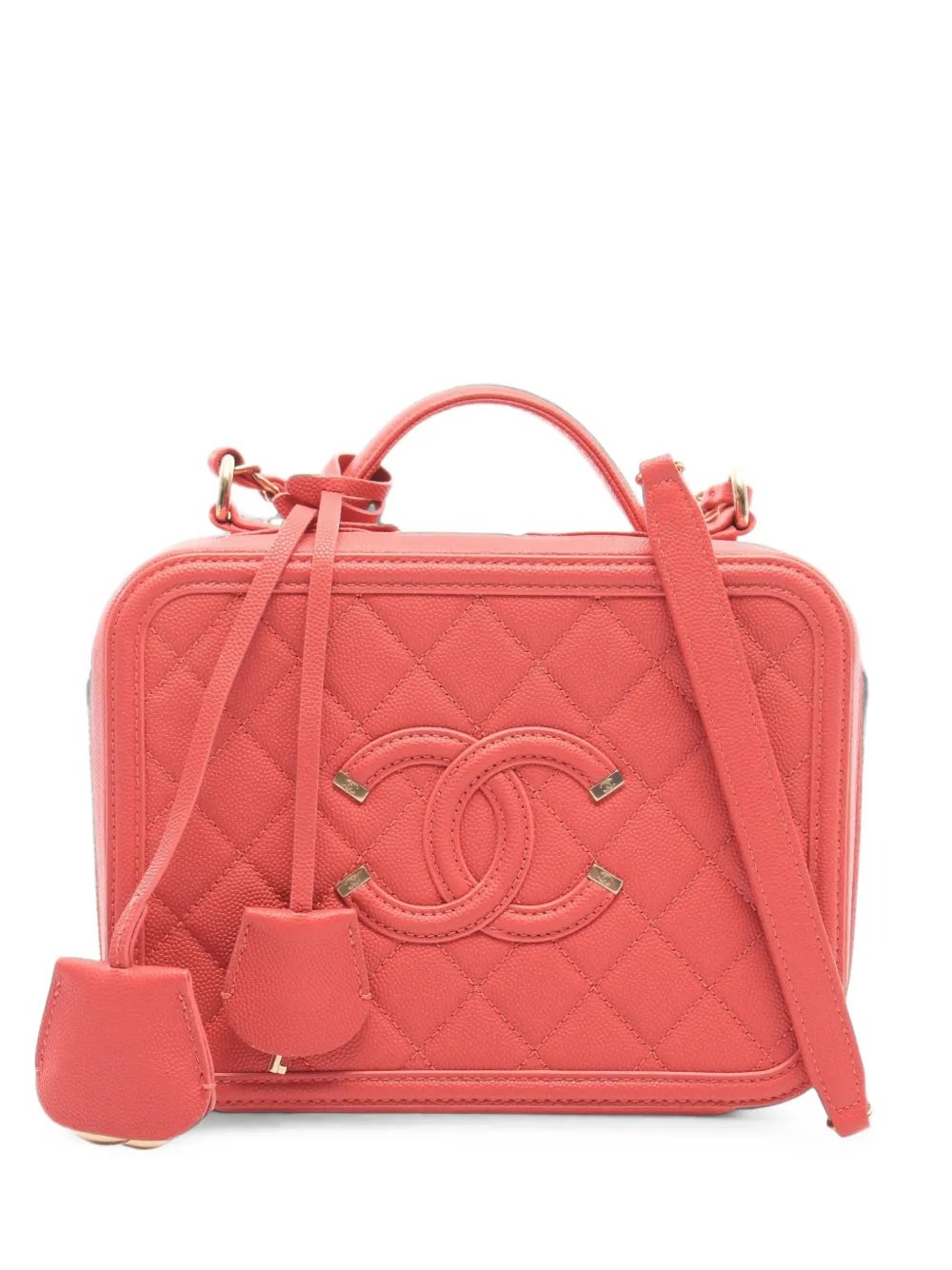 2019 CC Filigree matelassé shoulder bag