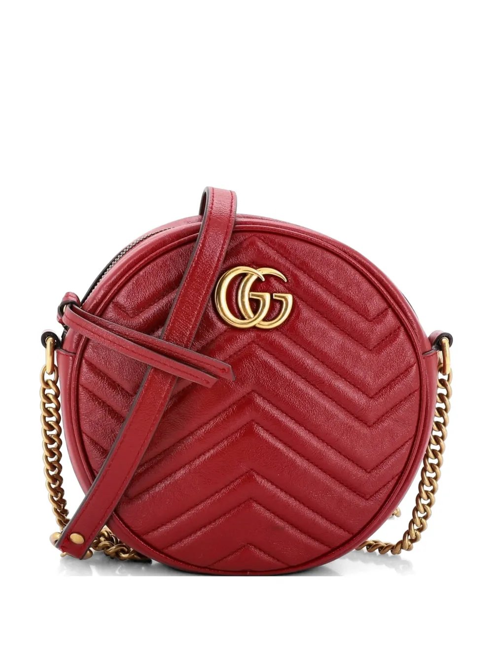GG Marmont Round Shoulder Bag Matelasse Leather Mini crossbody bag