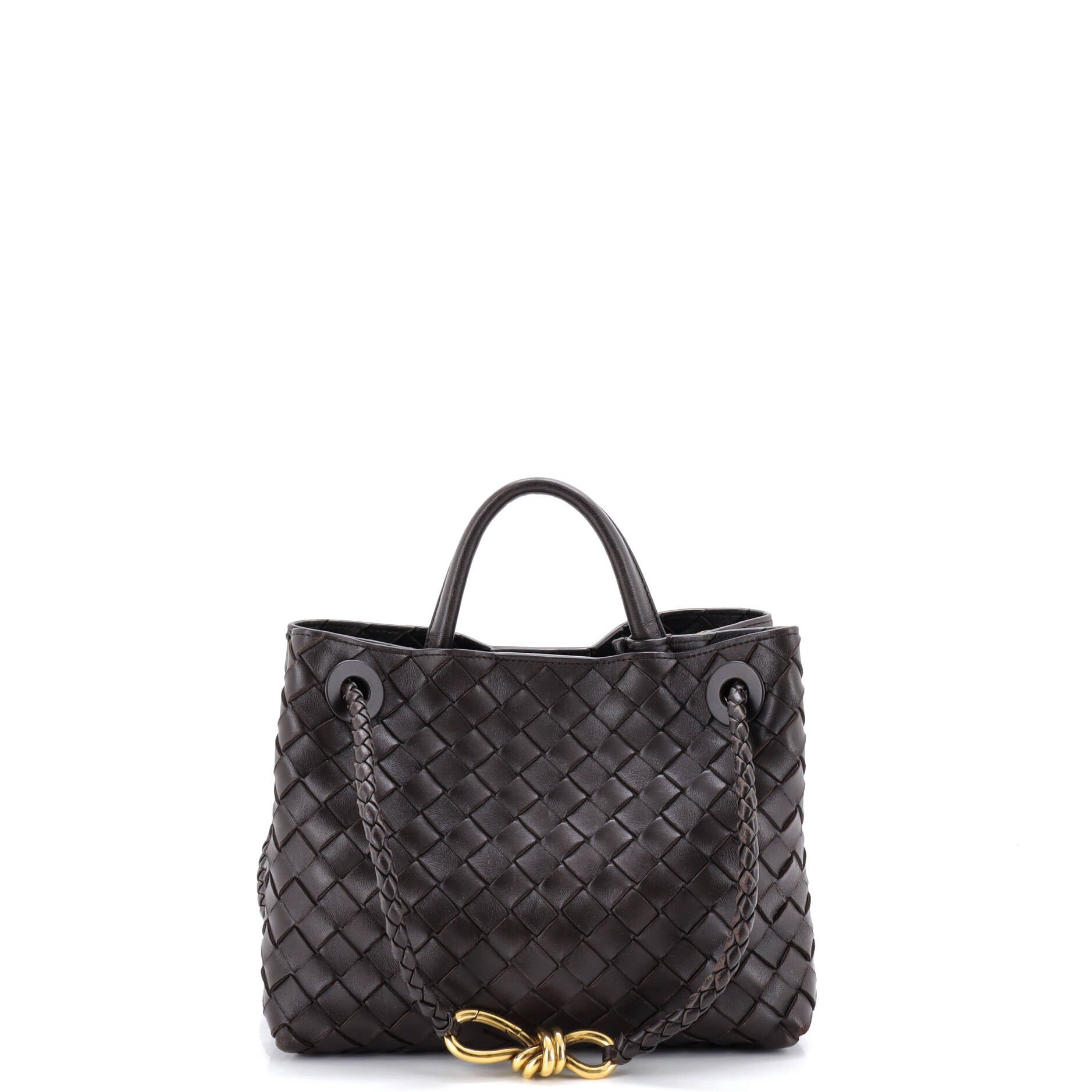 Bottega Veneta Andiamo Top Handle Bag Intrecciato Nappa Small