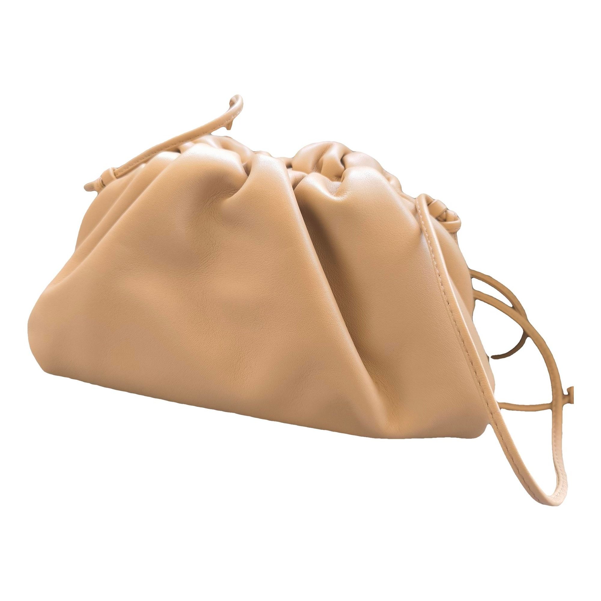 Pouch leather clutch bag