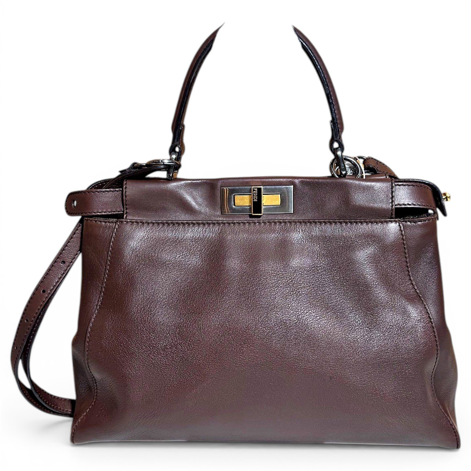 Peekaboo leather handbag