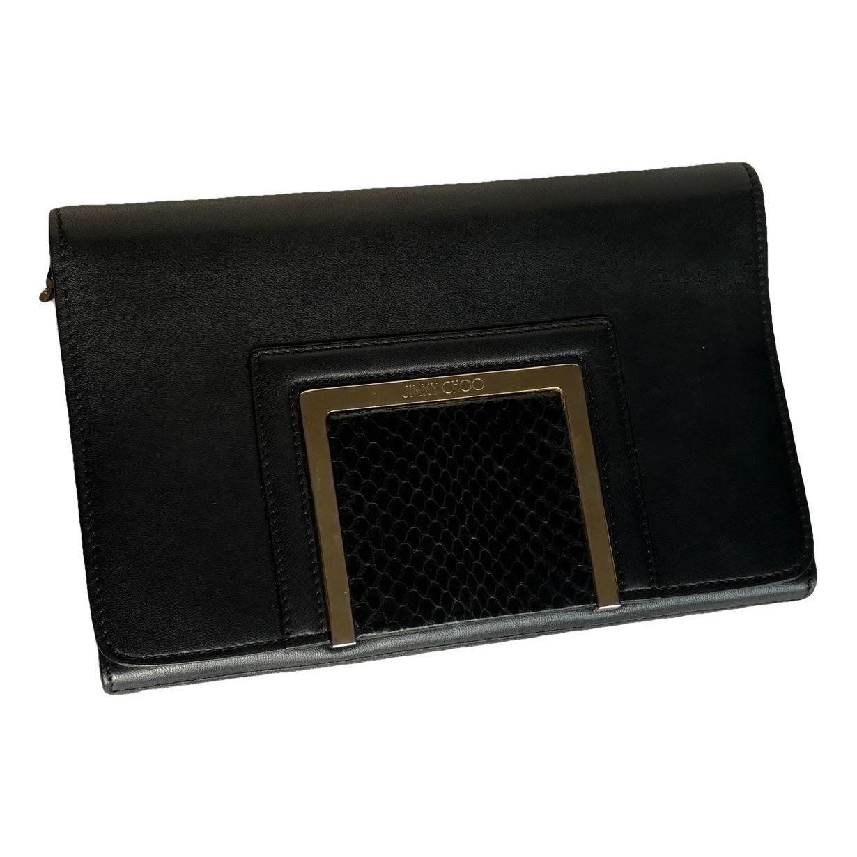 Leather clutch bag