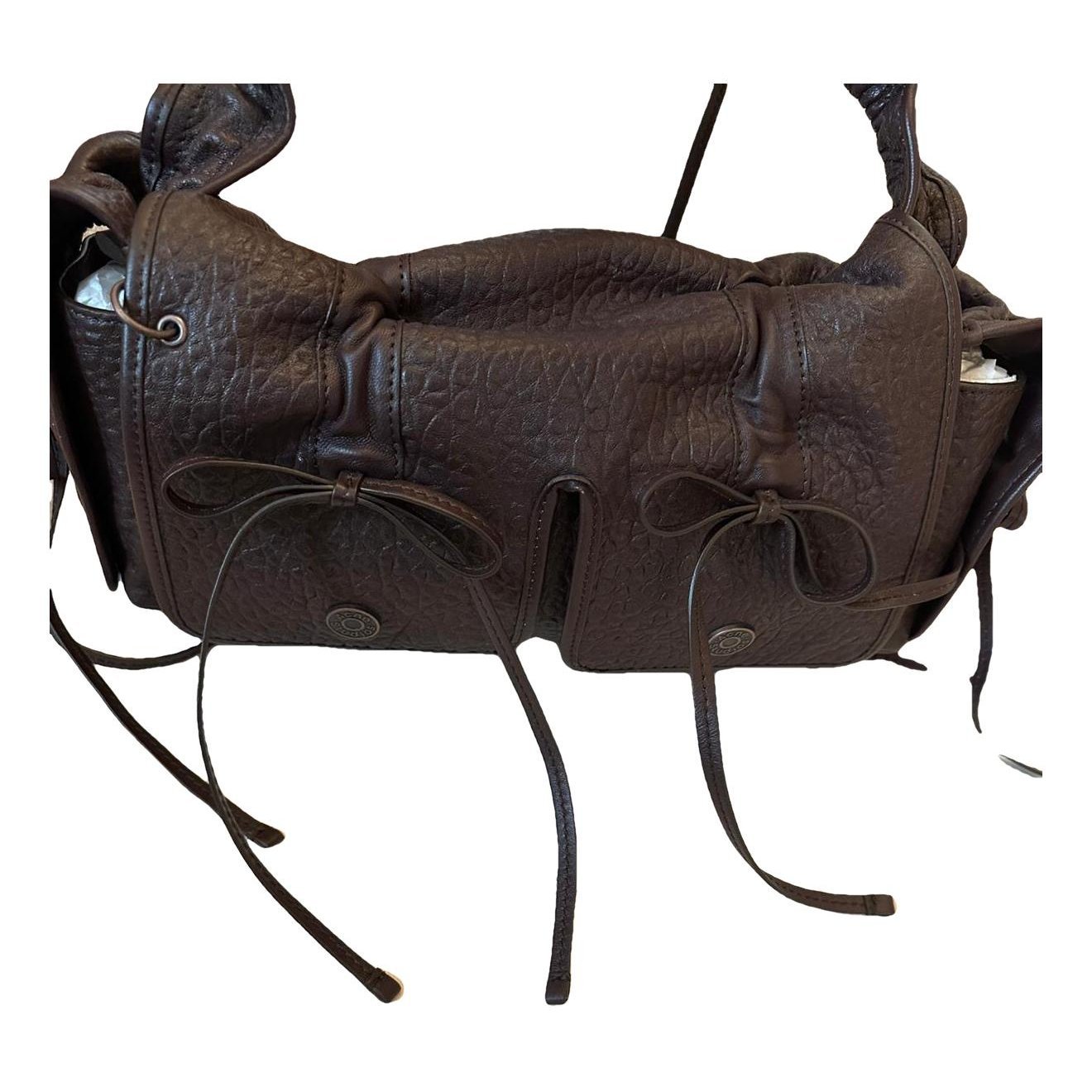 Multipocket leather handbag
