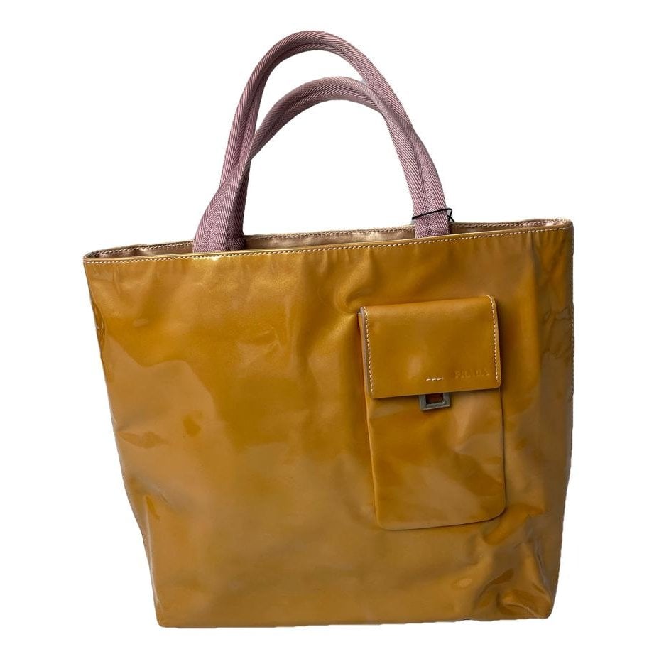 Patent leather tote