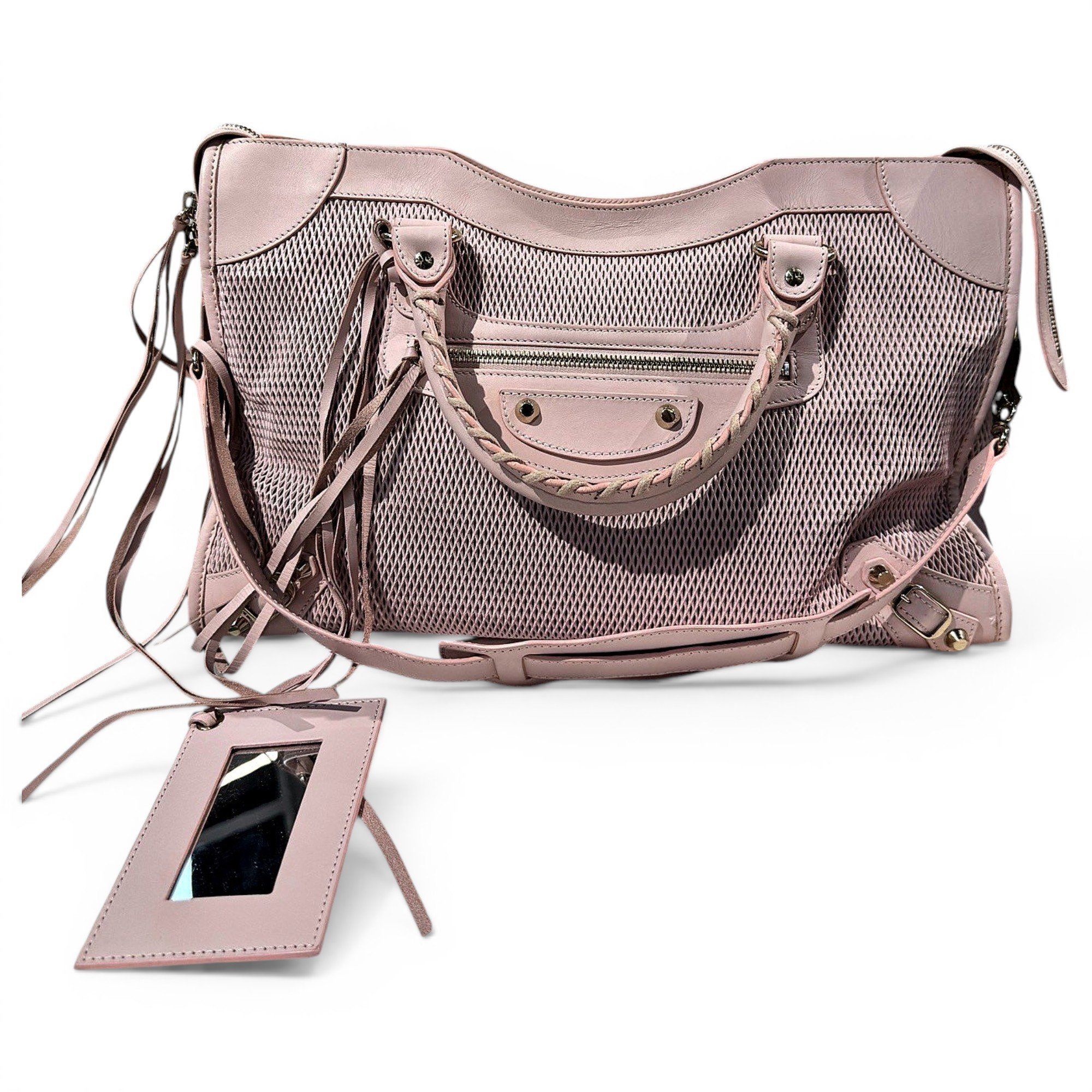 City leather handbag