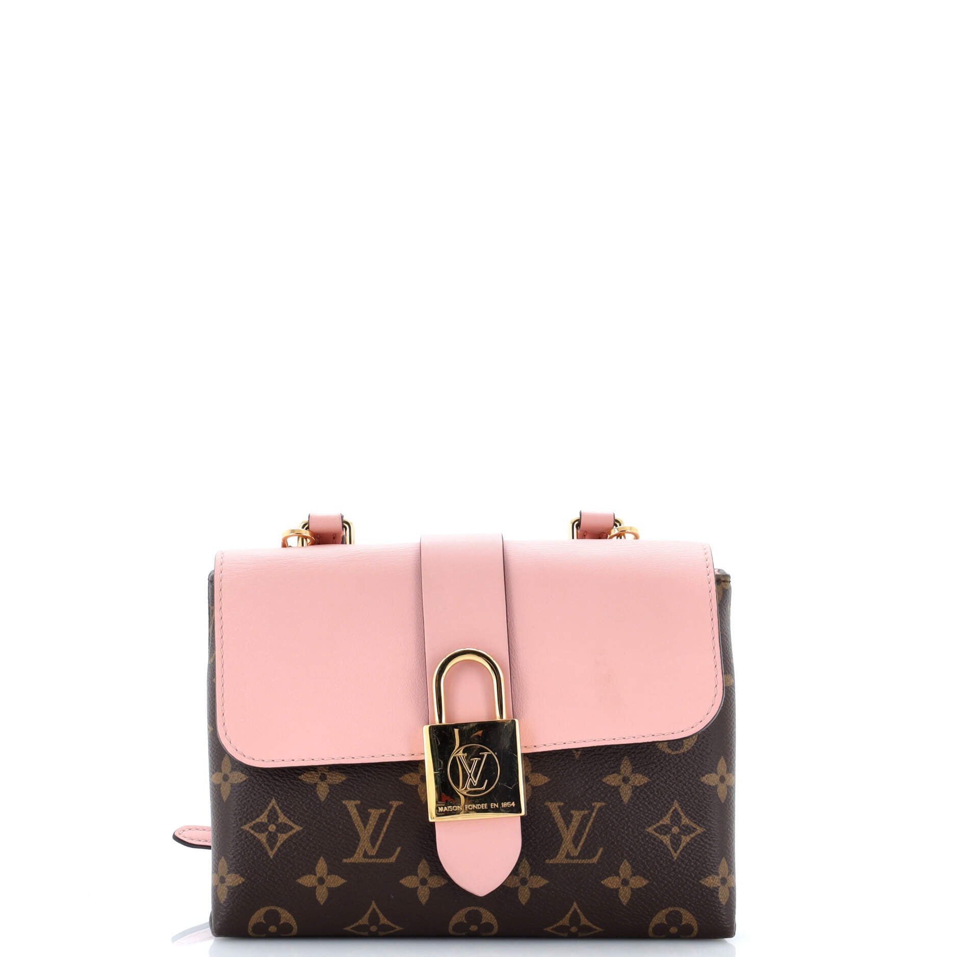 Louis Vuitton Locky Handbag Monogram Canvas with Leather BB
