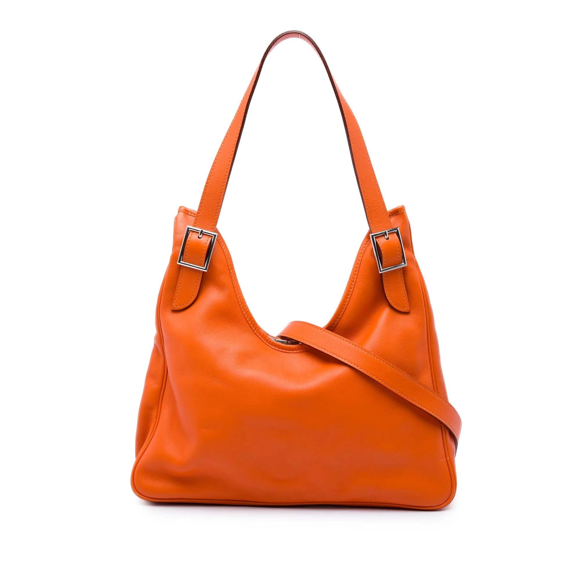 Hermes Massai Handbag Orange Swift Leather 2010