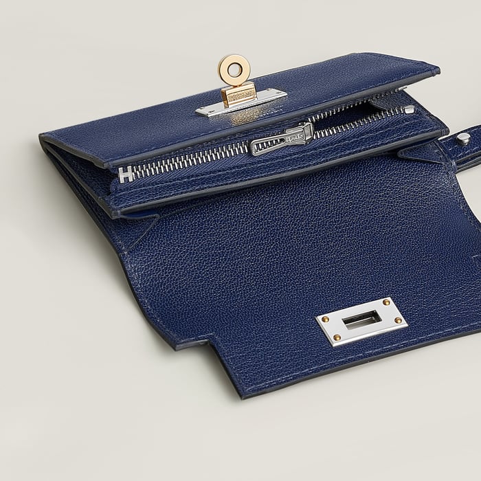 Bleu Saphir Kelly Pocket Slim Electrum Wallet