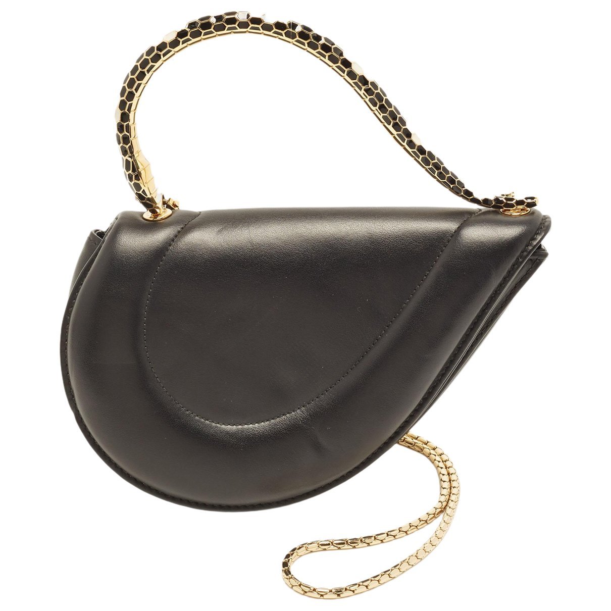 Serpenti leather satchel