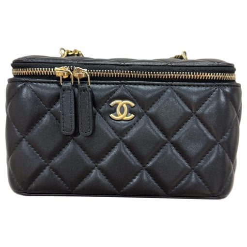 Vanity leather handbag